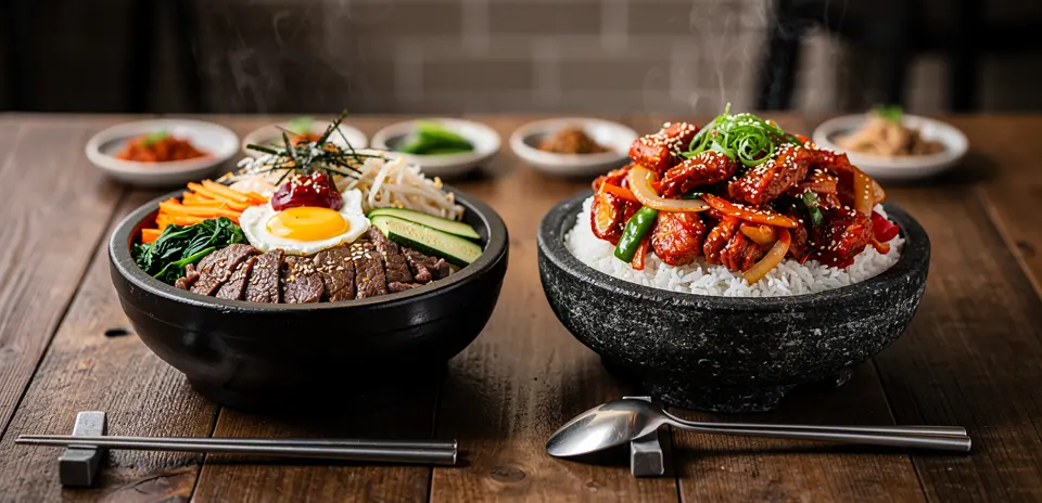 Bol de bibimbap servi chez Oppa Bistrot à Toulouse