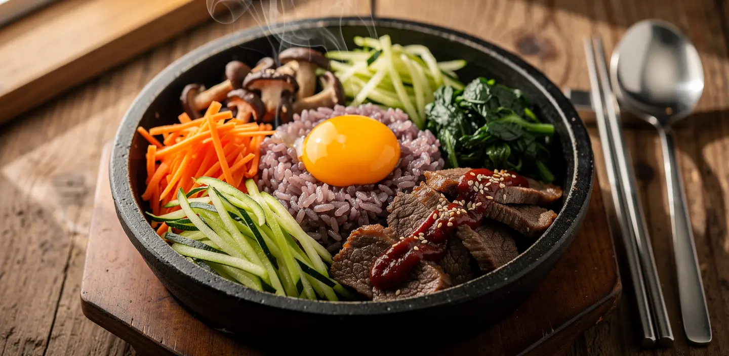 Plat coréen servi au restaurant Oppa Bistrot à Toulouse